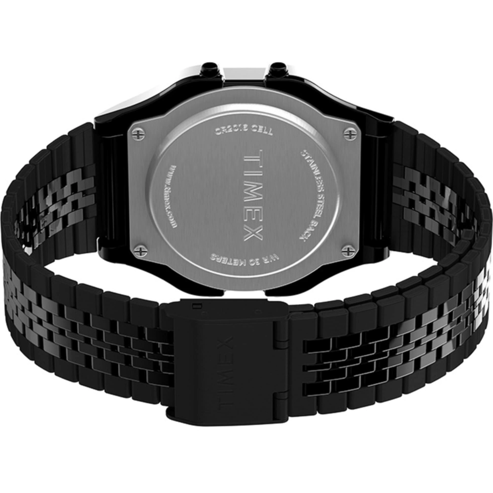 Timex Unisex Watch - T80 Grey Dial Silver Stainless Steel Bracelet Digital | TW2R79400