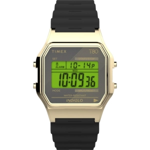 Timex Women's Watch - T80 Black Resin Strap Chronograph Digital Dial | TW2V41000YB