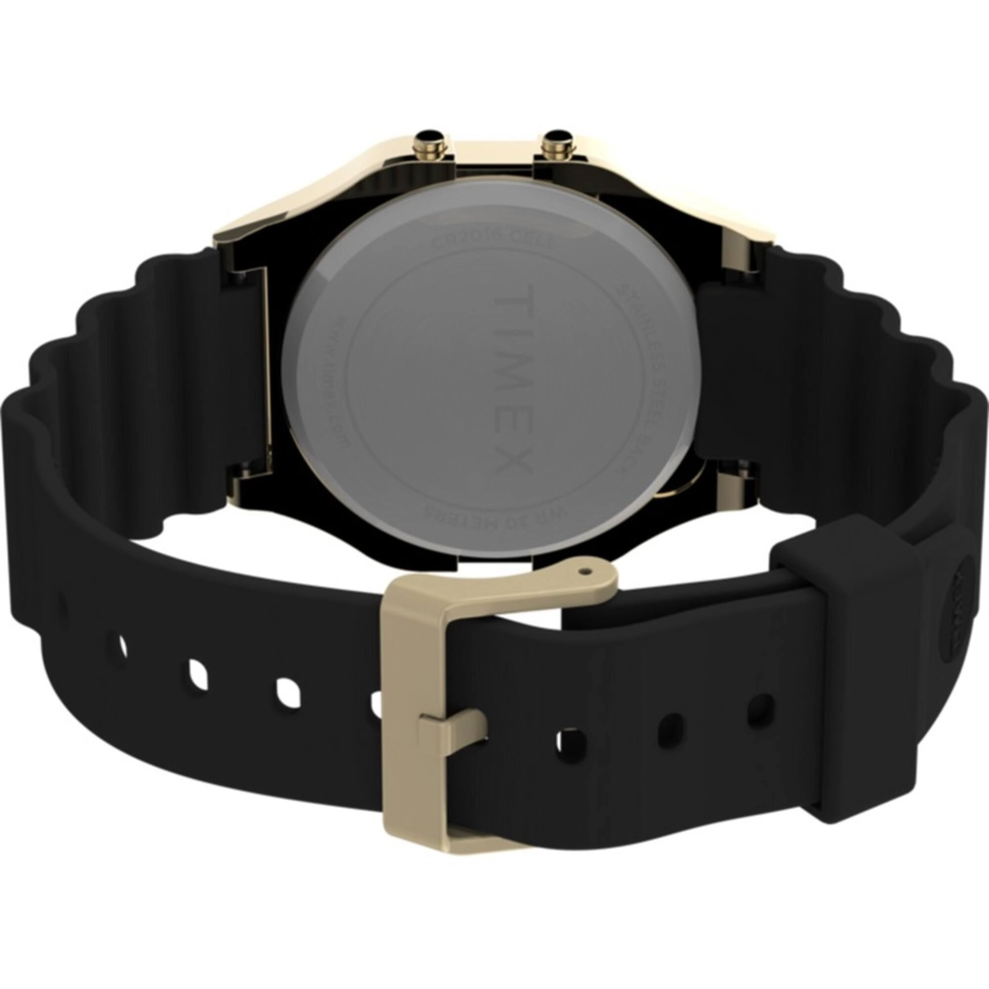 Timex Women's Watch - T80 Black Resin Strap Chronograph Digital Dial | TW2V41000YB