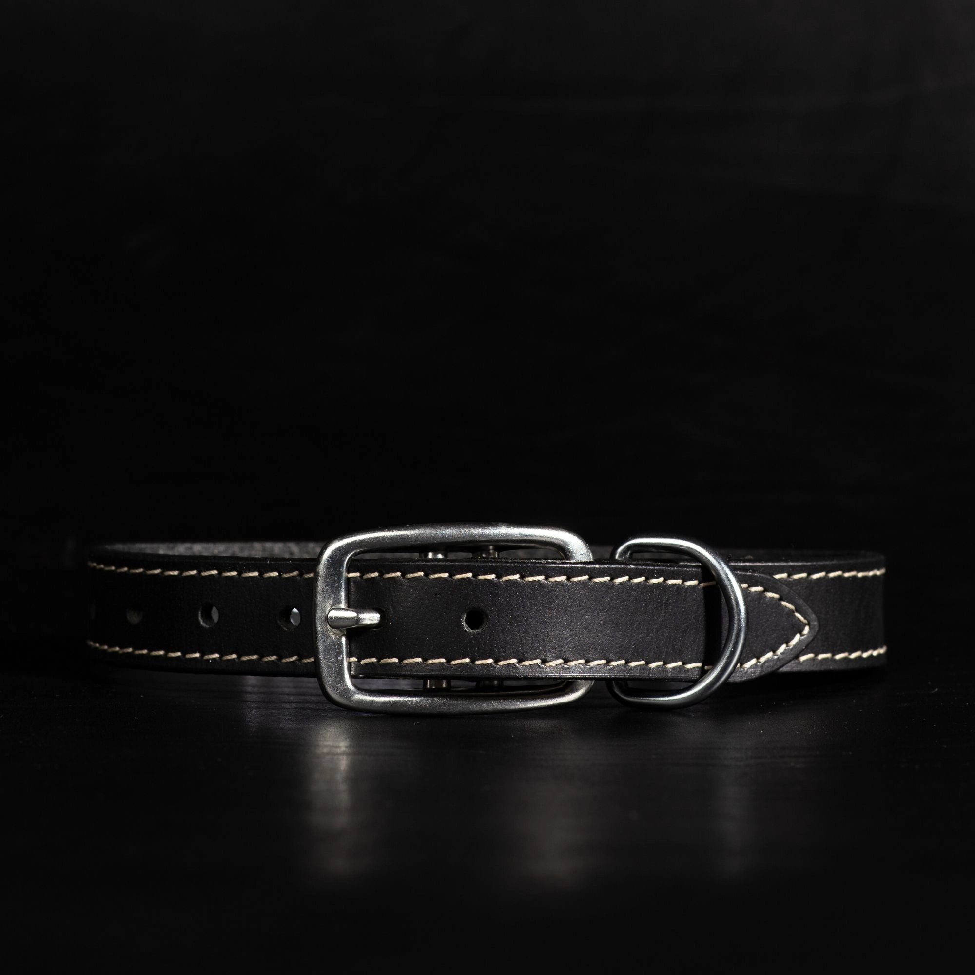 Trailblazer - Brown Stitched Premium Leather Dog Collar - Made in Canada