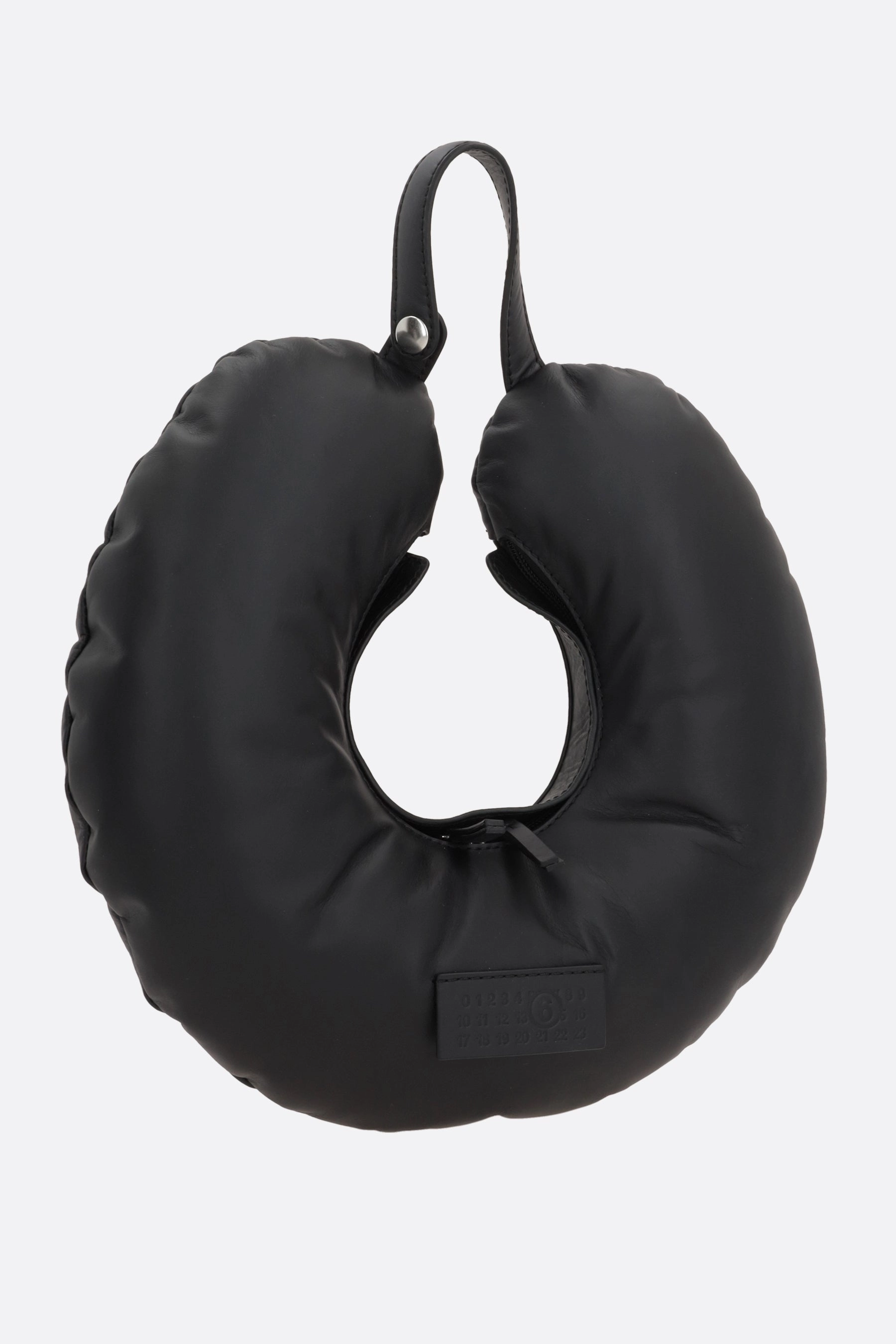 Travel Pillow smooth leather handbag