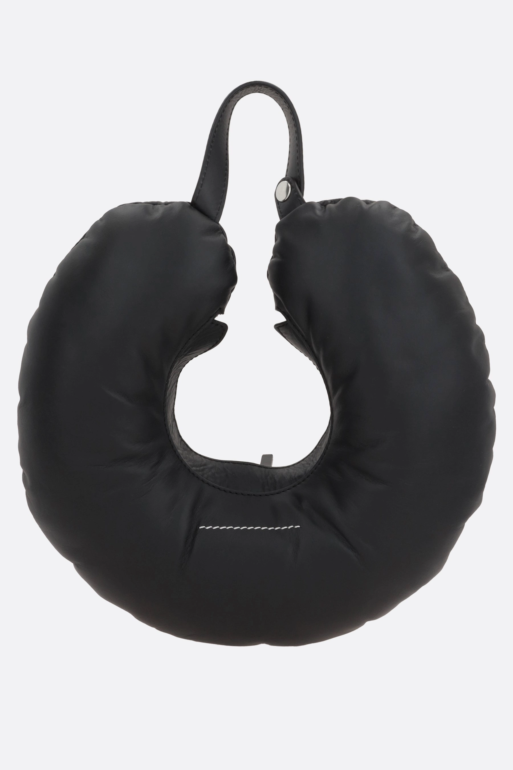 Travel Pillow smooth leather handbag