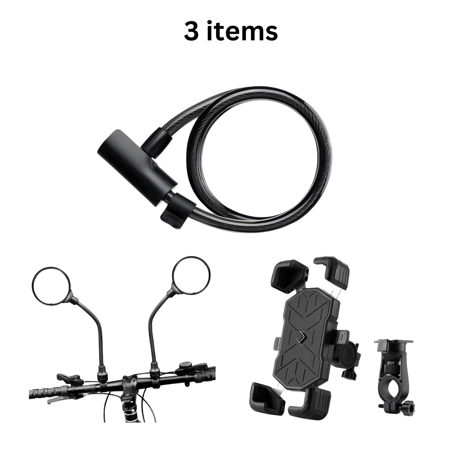 Viribus Accessories Package - Lock & Phone Holder & Mirror