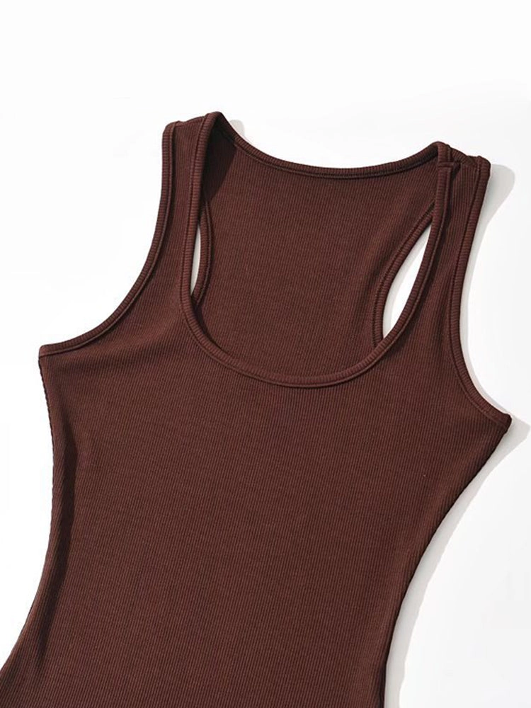 Women's Casual Sleeveless Slim Fitted Basic Tank Bodysuit